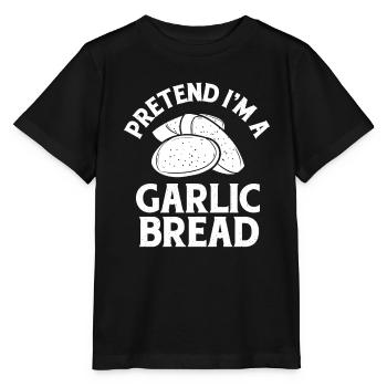 Garlic Garlic Bread Food Gift - Stanley/Stella MINI CREATOR Kids’ T-Shirt - black - Front - Mikhail (115cm)