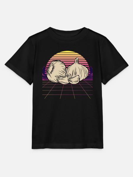 Knoblauch Knoblauchbrot Essen Geschenk - Stanley/Stella Kinder T-Shirt MINI CREATOR  - Schwarz
