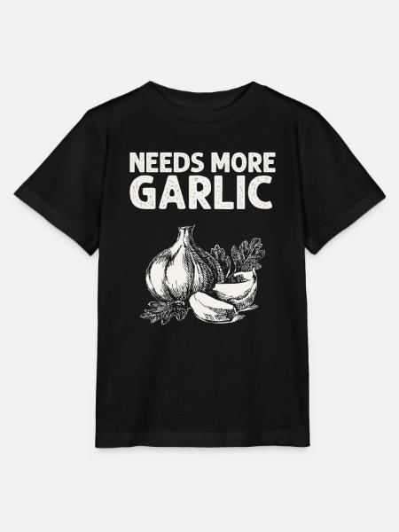 Knoblauch Knoblauchbrot Essen Geschenk - Stanley/Stella Kinder T-Shirt MINI CREATOR - Schwarz