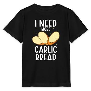 Garlic Garlic Bread Food Gift - Stanley/Stella MINI CREATOR Kids’ T-Shirt - black - Front - Mikhail (115cm)
