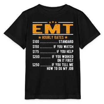 Salaire horaire EMT - T-shirt bio MINI CREATOR Stanley/Stella Enfant - noir - Devant - Mikhail (115cm)