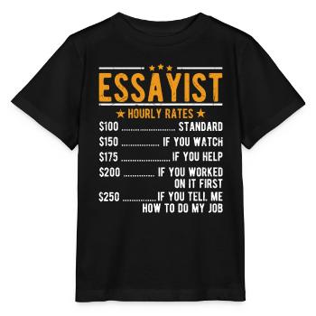 Essayiste Salaire horaire - T-shirt bio MINI CREATOR Stanley/Stella Enfant - noir - Devant - Mikhail (115cm)