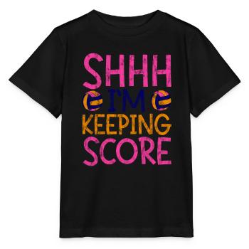 Chut, je garde le score 3 - T-shirt bio MINI CREATOR Stanley/Stella Enfant - noir - Devant - Mikhail (115cm)