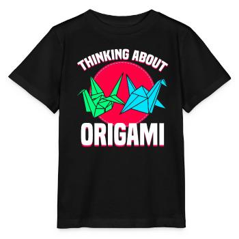 Thinking About Origami - Stanley/Stella MINI CREATOR Kids’ T-Shirt - black - Front - Mikhail (115cm)