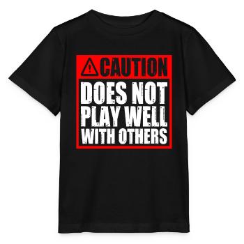 La prudence ne joue pas bien avec les autres 51 - T-shirt bio MINI CREATOR Stanley/Stella Enfant - noir - Devant - Mikhail (115cm)