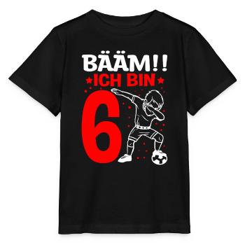 Junge Fußball Dab-Motiv Tanzen Geschenkidee Geburt - Stanley/Stella Kinder T-Shirt MINI CREATOR  - Schwarz - Vorne - Mikhail (115cm)