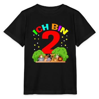 Ich bin 2 - Tiere Farm Zoo Geburtstgskind Geschenk - Stanley/Stella Kinder T-Shirt MINI CREATOR  - Schwarz - Vorne - Mikhail (115cm)