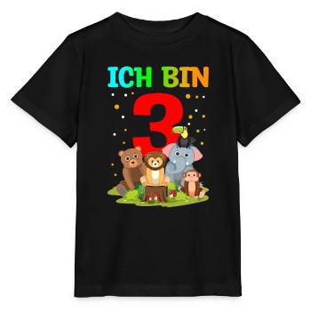Kind Geburtstagsgeschenk Tiere Farm Zoo Geschnenki - Stanley/Stella Kinder T-Shirt MINI CREATOR  - Schwarz - Vorne - Mikhail (115cm)
