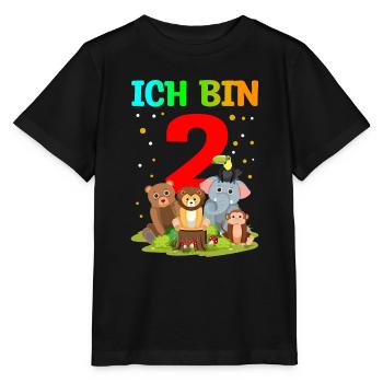 Ich bin 2 - Tiere Farm Zoo Geburtstgskind Geschenk - Stanley/Stella Kinder T-Shirt MINI CREATOR  - Schwarz - Vorne - Mikhail (115cm)