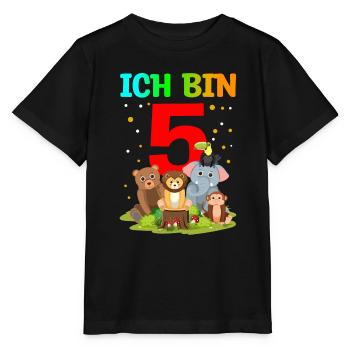 Geburtstagskind Tiermotiv Farm Stall Zoomotiv Gesc - Stanley/Stella Kinder T-Shirt MINI CREATOR  - Schwarz - Vorne - Mikhail (115cm)