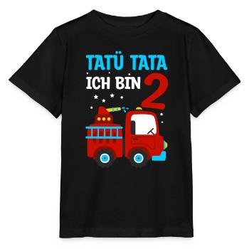 Tatü Tata - Ich bin 2 - Feuerwehr Feuerwehrauto Ge - Stanley/Stella Kinder T-Shirt MINI CREATOR  - Schwarz - Vorne - Mikhail (115cm)