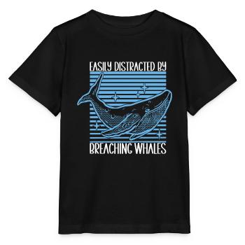 Whale Watchers - Stanley/Stella MINI CREATOR Kids’ T-Shirt - black - Front - Mikhail (115cm)
