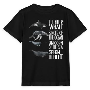 Whale Watchers - Stanley/Stella MINI CREATOR Kids’ T-Shirt - black - Front - Mikhail (115cm)