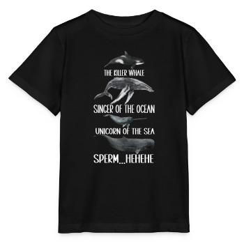 Whale Watchers - Stanley/Stella MINI CREATOR Kids’ T-Shirt - black - Front - Mikhail (115cm)