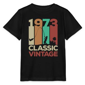 1973 50e anniversaire Vintage Rétro - T-shirt bio MINI CREATOR Stanley/Stella Enfant - noir - Devant - Mikhail (115cm)