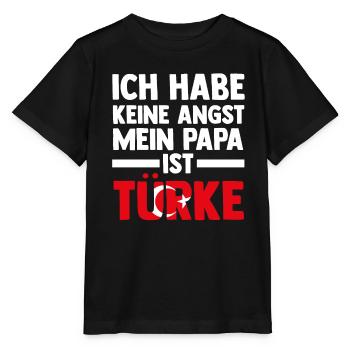 Ich habe keine Angst mein Papa ist Türke - Stanley/Stella Kinder T-Shirt MINI CREATOR  - Schwarz - Vorne - Mikhail (115cm)