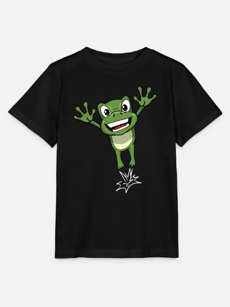 Springender Frosch - Stanley/Stella Kinder T-Shirt MINI CREATOR - Schwarz