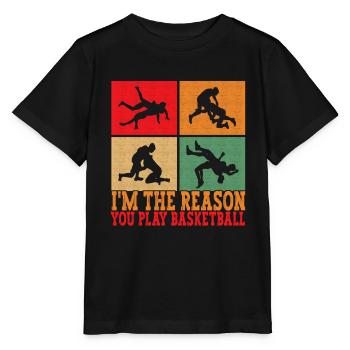 Lutte Lutteurs Lutteurs - T-shirt bio MINI CREATOR Stanley/Stella Enfant - noir - Devant - Mikhail (115cm)