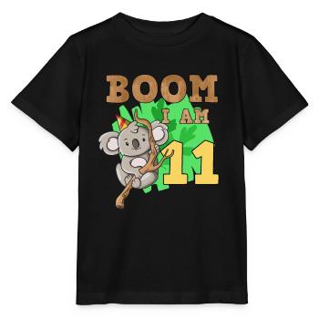 11th birthday koala - Stanley/Stella MINI CREATOR Kids’ T-Shirt - black - Front - Mikhail (115cm)