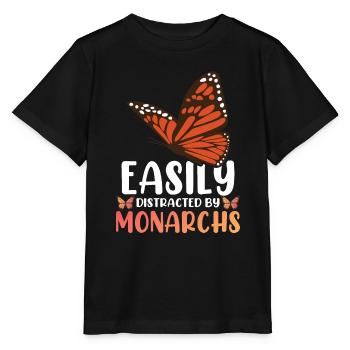 Facilement distrait par les monarques - T-shirt bio MINI CREATOR Stanley/Stella Enfant - noir - Devant - Mikhail (115cm)