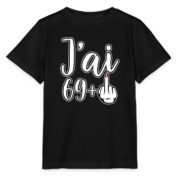 Ich bin 69 Plus 1 Mittelfinger 70. Geburtstag - Stanley/Stella Kinder T-Shirt MINI CREATOR  - Schwarz - Vorne - Mikhail (115cm)
