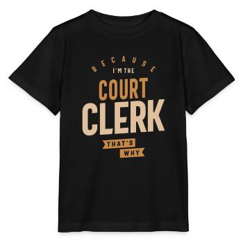 Court Clerk - Stanley/Stella MINI CREATOR Kids’ T-Shirt - black - Front - Mikhail (115cm)