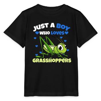 Juste un garçon qui aime les sauterelles - T-shirt bio MINI CREATOR Stanley/Stella Enfant - noir - Devant - Mikhail (115cm)