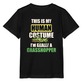 C’est mon costume humain Je suis vraiment un - T-shirt bio MINI CREATOR Stanley/Stella Enfant - noir - Devant - Mikhail (115cm)