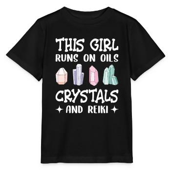 Reiki Praktizierende & Reiki Master - Stanley/Stella Kinder T-Shirt MINI CREATOR  - Schwarz - Vorne - Mikhail (115cm)