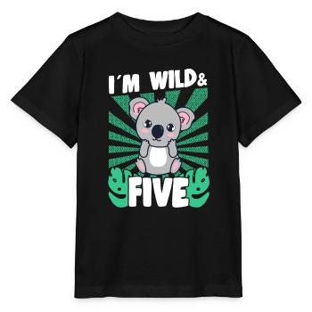 Im Wild & 5 Years Bday Party Gift Birthday Kids - Stanley/Stella Kinder T-Shirt MINI CREATOR  - Schwarz - Vorne - Mikhail (115cm)