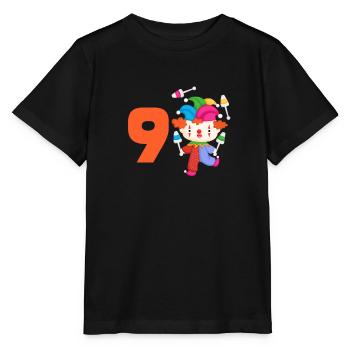 Kinder im 9 Clown Geburtstagsfeier 9 Jahre alt - Stanley/Stella Kinder T-Shirt MINI CREATOR  - Schwarz - Vorne - Mikhail (115cm)