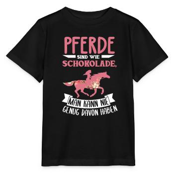 Süßes Pferde Pferdespruch Motiv - Stanley/Stella Kinder T-Shirt MINI CREATOR  - Schwarz - Vorne - Mikhail (115cm)