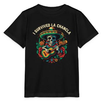 I Survived La Chancla Mexican Slippers Sandals Mex - Stanley/Stella Kinder T-Shirt MINI CREATOR  - Schwarz - Vorne - Mikhail (115cm)
