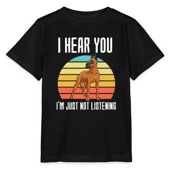 Dogue allemand - T-shirt bio MINI CREATOR Stanley/Stella Enfant - noir - Devant - Mikhail (115cm)