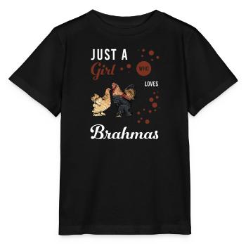 Brahma Chicken I Chicken Poultry Motif pour - T-shirt bio MINI CREATOR Stanley/Stella Enfant - noir - Devant - Mikhail (115cm)