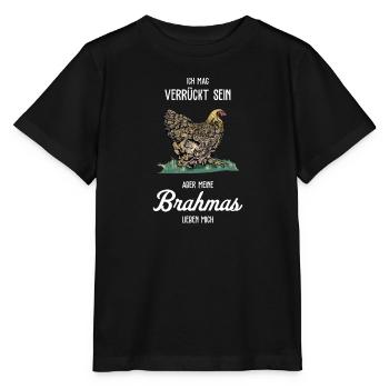 Brahma Hühner I Chicken Geflügel Motiv für - Stanley/Stella Kinder T-Shirt MINI CREATOR  - Schwarz - Vorne - Mikhail (115cm)