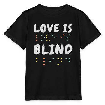 Braille Alphabet Love Braille Language Braille - Stanley/Stella MINI CREATOR Kids’ T-Shirt - black - Front - Mikhail (115cm)