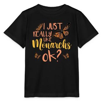 J’aime vraiment les monarques - T-shirt bio MINI CREATOR Stanley/Stella Enfant - noir - Devant - Mikhail (115cm)