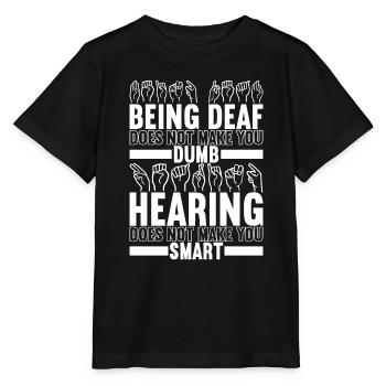 Sourds sourds muets sourds - T-shirt bio MINI CREATOR Stanley/Stella Enfant - noir - Devant - Mikhail (115cm)