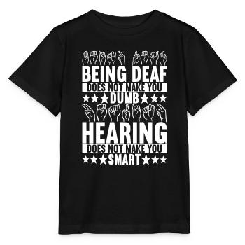 Sourds sourds muets sourds - T-shirt bio MINI CREATOR Stanley/Stella Enfant - noir - Devant - Mikhail (115cm)