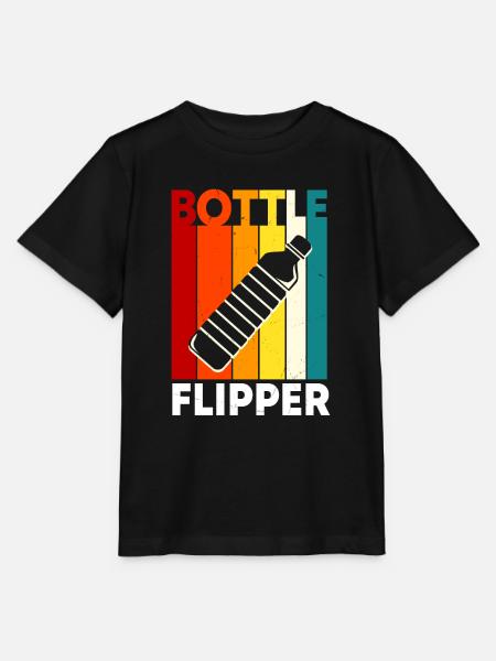 Retro Bottle Flipper - Stanley/Stella Kinder T-Shirt MINI CREATOR - Schwarz