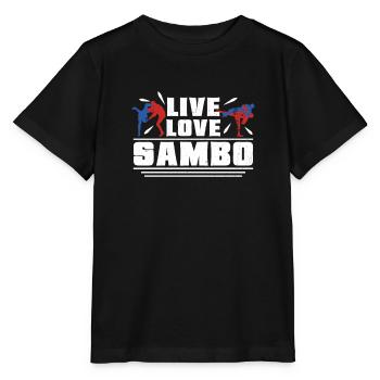 Live Love Awesome Sambo Combat Sport Russian Sambo - Stanley/Stella MINI CREATOR Kids’ T-Shirt - black - Front - Mikhail (115cm)