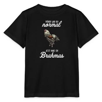 Brahma Hühner I Chicken Geflügel Motiv für - Stanley/Stella Kinder T-Shirt MINI CREATOR  - Schwarz - Vorne - Mikhail (115cm)