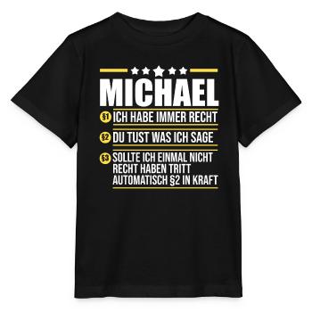 Michael - Stanley/Stella Kinder T-Shirt MINI CREATOR  - Schwarz - Vorne - Mikhail (115cm)
