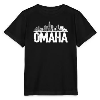 Omaha Skyline - Stanley/Stella Kinder T-Shirt MINI CREATOR  - Schwarz - Vorne - Mikhail (115cm)
