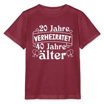 20. Jahrestag Ehe Porzellanhochzeit Lustiges - Stanley/Stella Kinder T-Shirt MINI CREATOR  - Burgunderrot - Vorne - Kain (125cm)