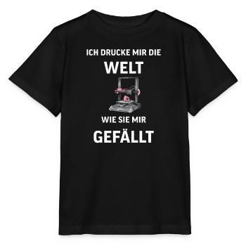 3D Druck Printing CAD PLA Filament 3d drucken - Stanley/Stella Kinder T-Shirt MINI CREATOR  - Schwarz - Vorne - Mikhail (115cm)