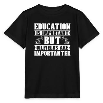 Plate-forme pétrolière sarcastique - T-shirt bio MINI CREATOR Stanley/Stella Enfant - noir - Devant - Mikhail (115cm)