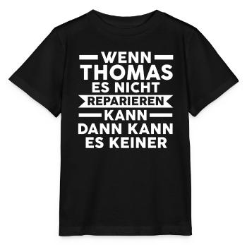 Thomas - Stanley/Stella Kinder T-Shirt MINI CREATOR  - Schwarz - Vorne - Mikhail (115cm)