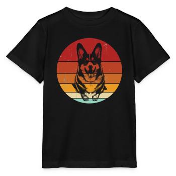 Corgi gallois - T-shirt bio MINI CREATOR Stanley/Stella Enfant - noir - Devant - Mikhail (115cm)